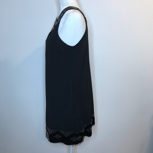 Express Beaded Little Black Mini Dress Small S - Picture 5 of 8